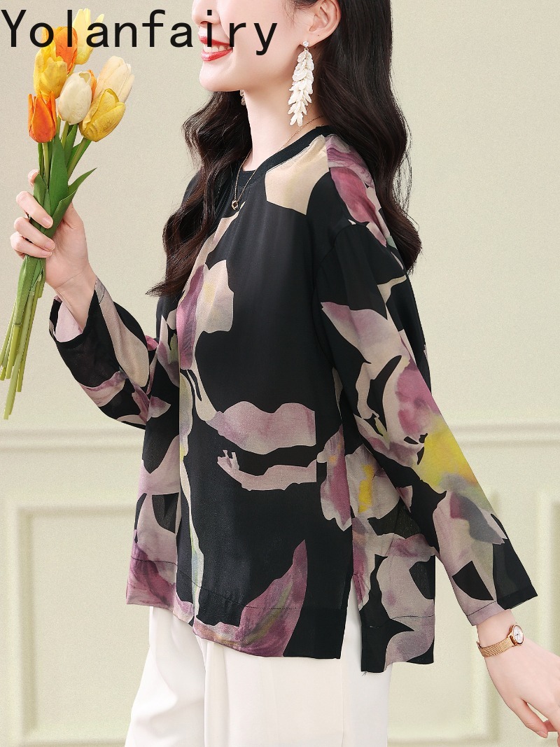 قمصان YOLANFAIRY من الحرير الط - مراجعة Silk Blouse وسعره