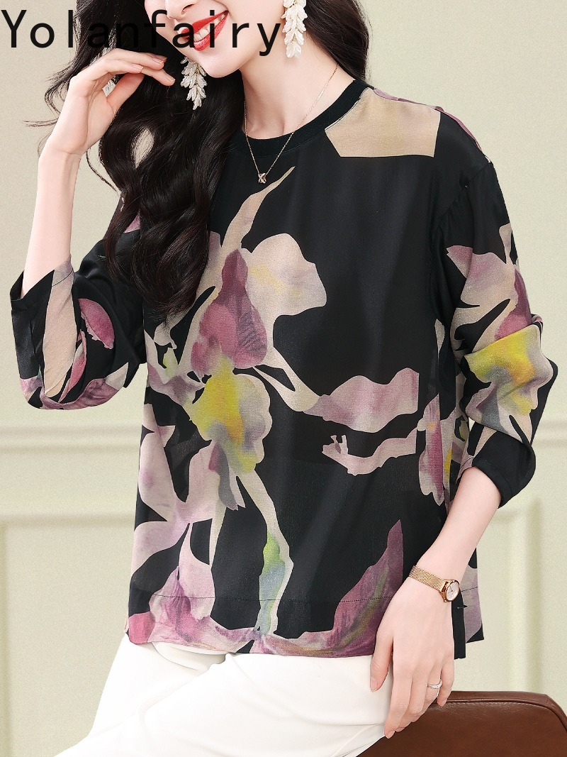 قمصان YOLANFAIRY من الحرير الط - مراجعة Silk Blouse وسعره