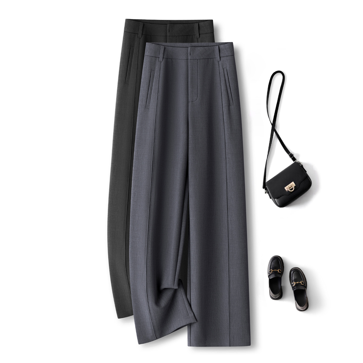بنطلون نسائي واسع الساق بخصر ع - مراجعة Tailored Trouser Wide وسعره