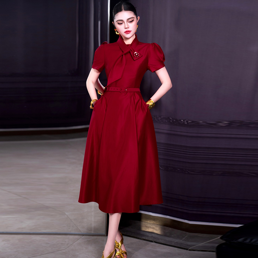 فستان نسائي أحمر من ZJYT، موضة - مراجعة Women'S Red Formal Wear وسعره
