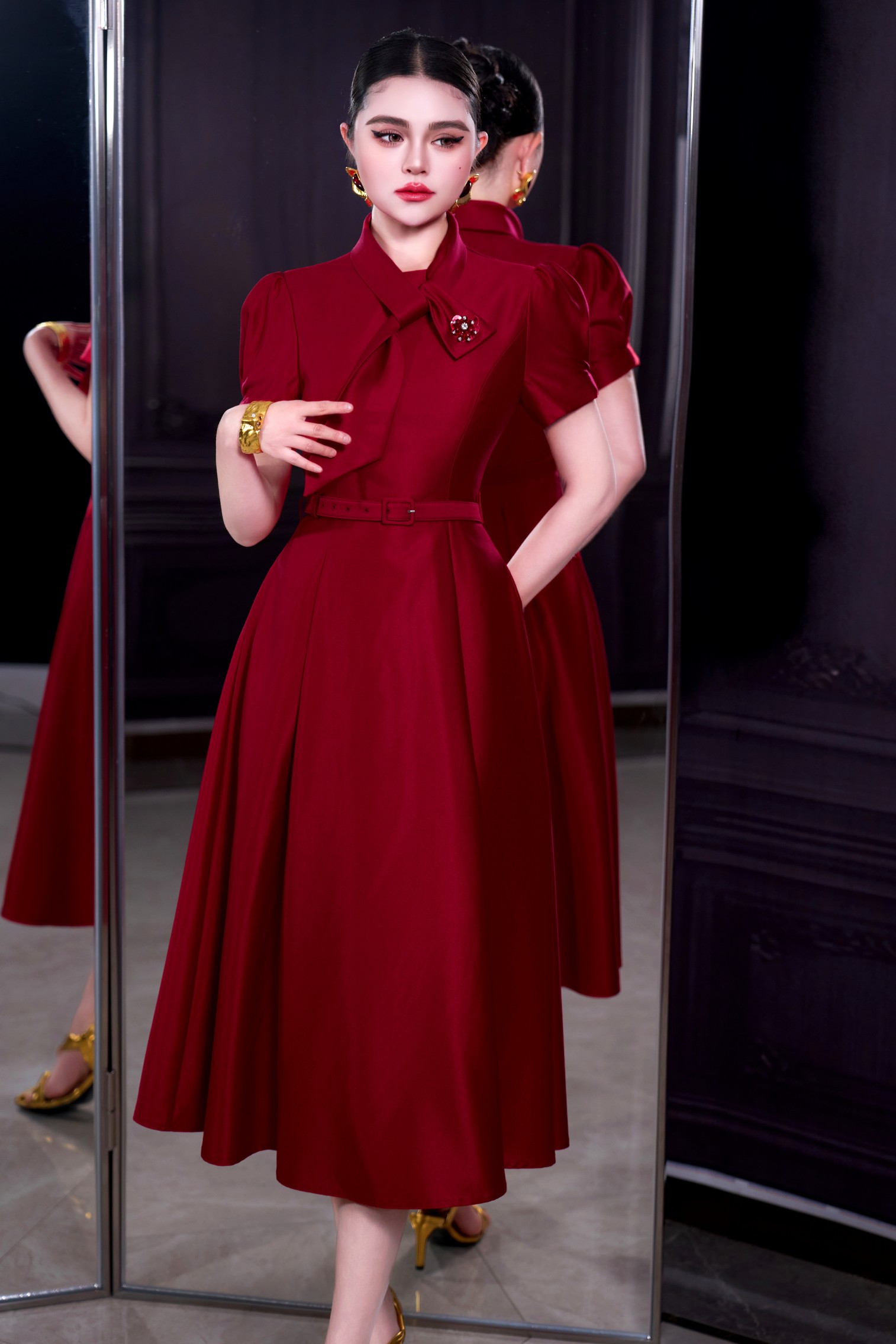فستان نسائي أحمر من ZJYT، موضة - مراجعة Women'S Red Formal Wear وسعره