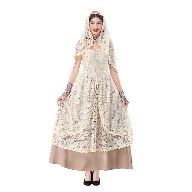 فستان ماكسي نسائي كلاسيكي من ا - مراجعة Lace Dress وسعره