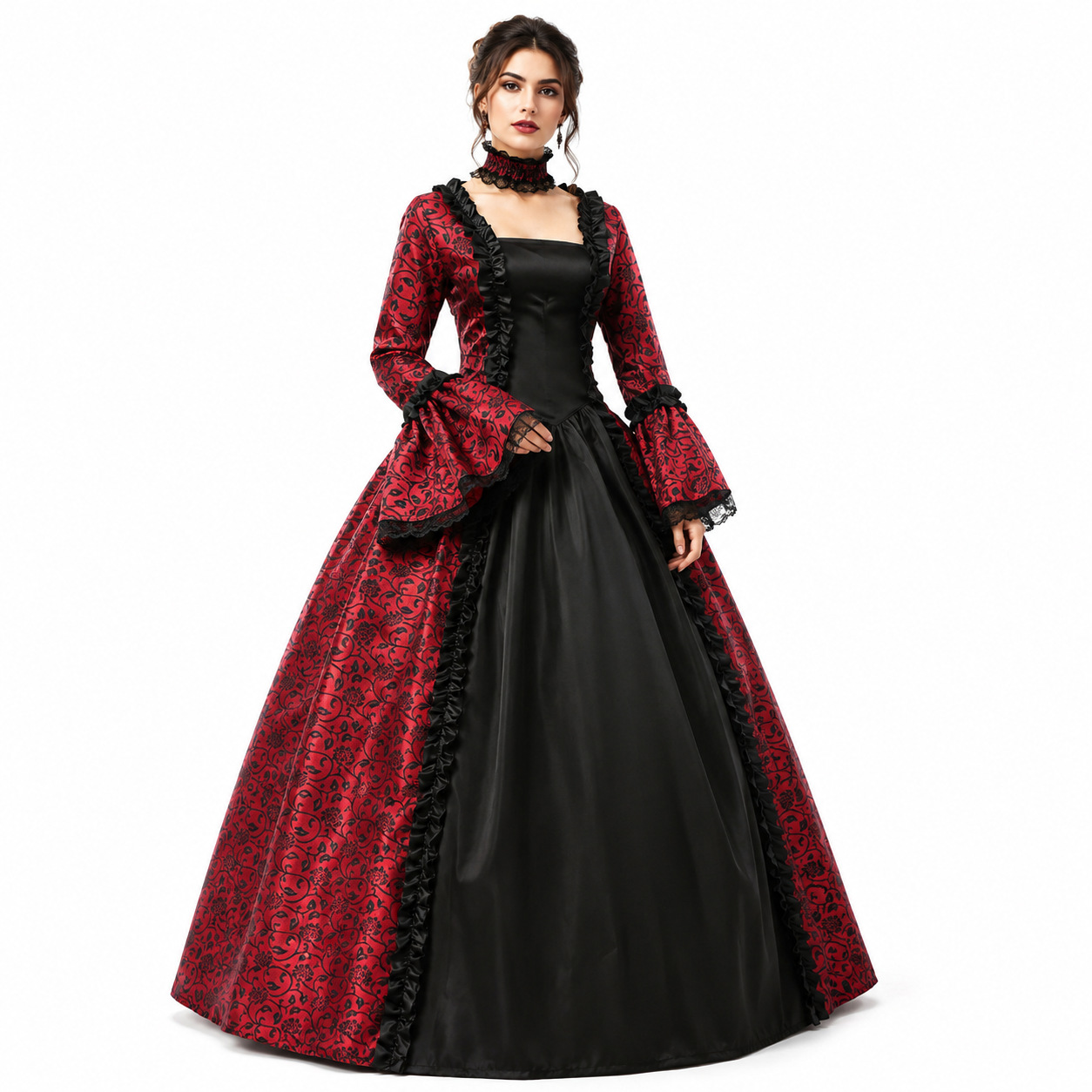 فستان طويل بتصميم قوطي من العص - مراجعة Lace Dress وسعره