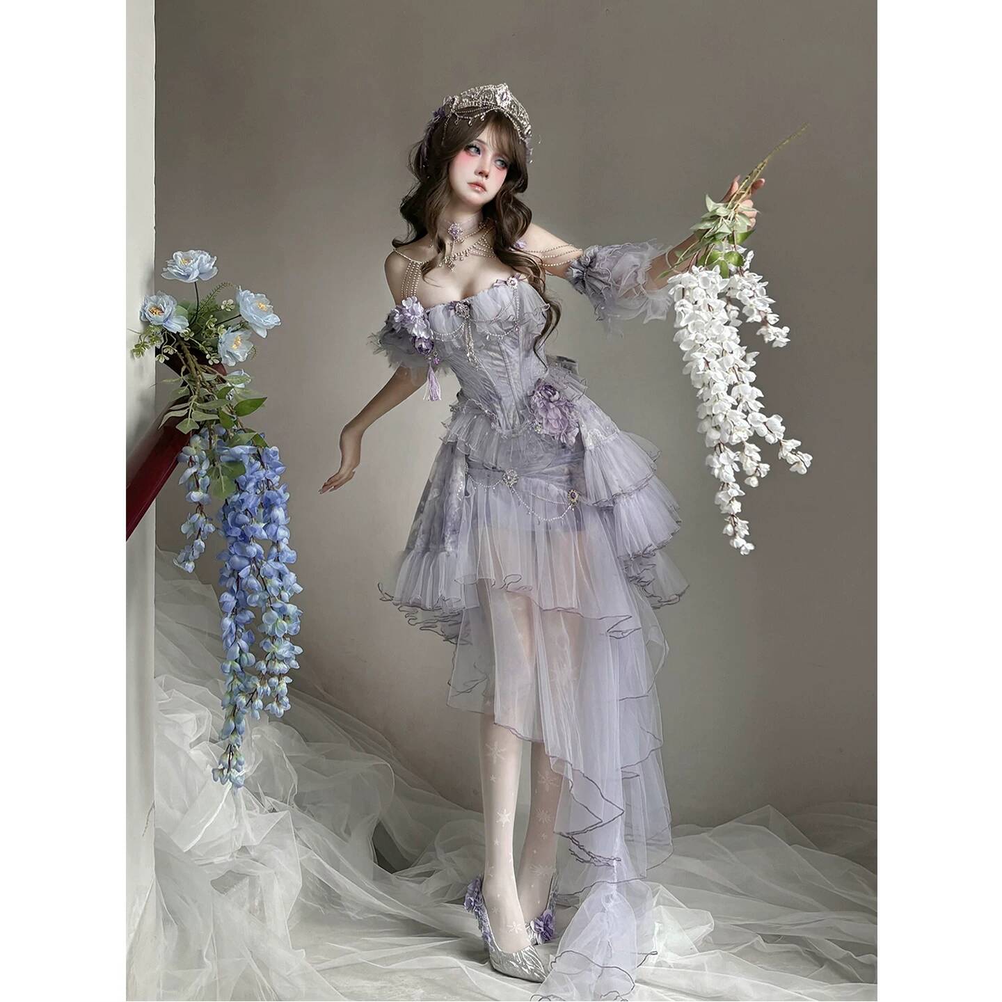 فستان لوليتا بنفسجي أنيق بتصمي - مراجعة Formal Dress وسعره
